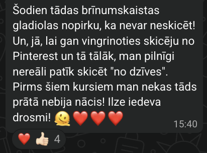 Atsauksme no iepriekšējās grupas 12