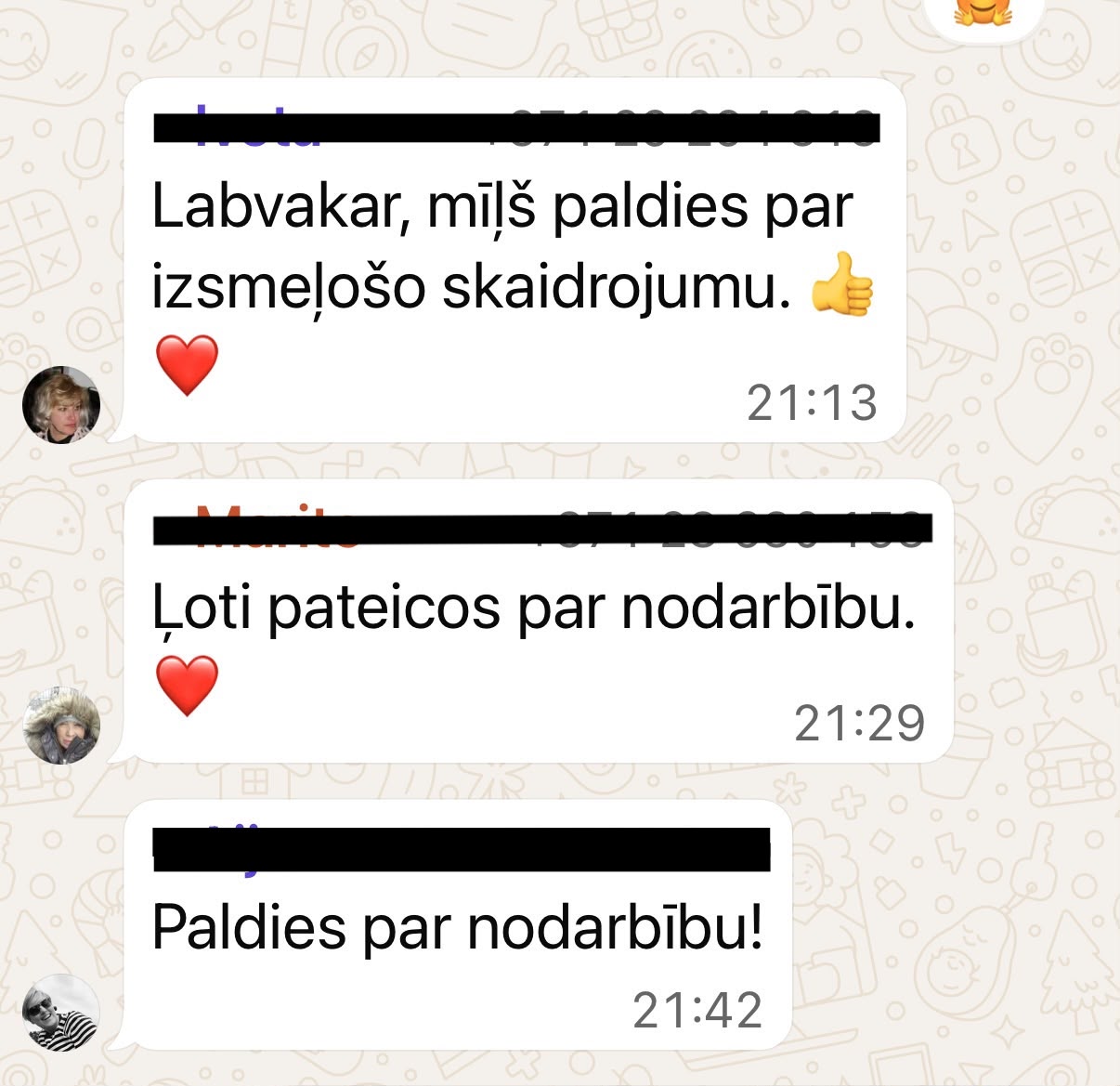 Atsauksme no iepriekšējās grupas 10