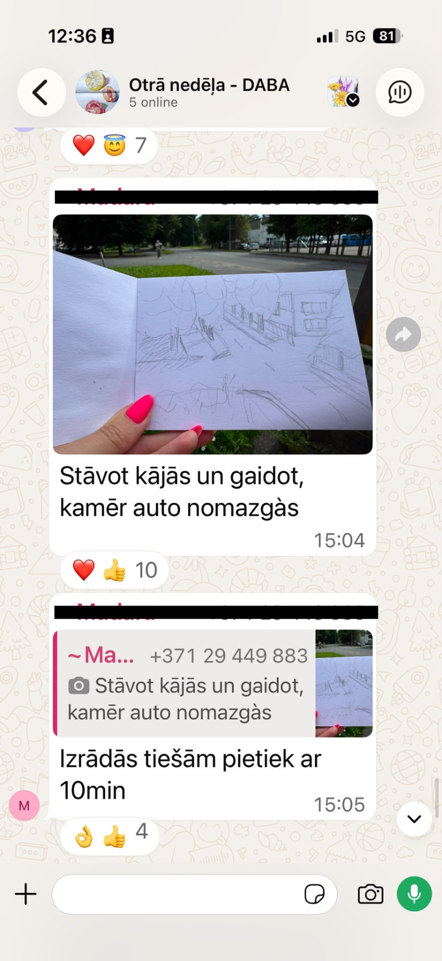 Atsauksme no iepriekšējās grupas 8